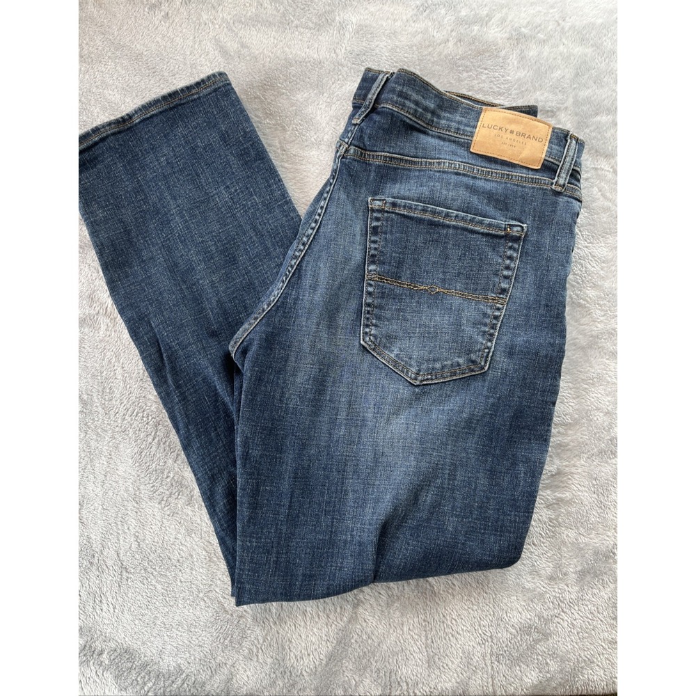 Men's Jeans Lucky Brand 36x32 223 Straight Leg Fit Medium Wash Denim‎ Pants
